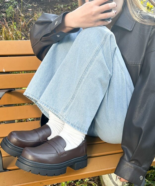 WEGO コインローファー ブラウン