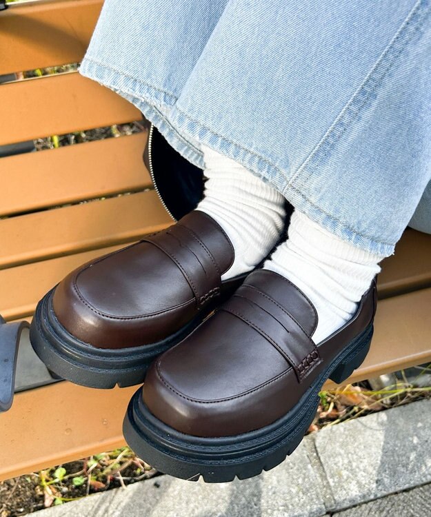 WEGO コインローファー ブラウン