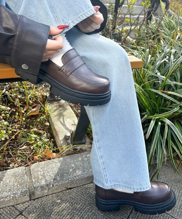 WEGO コインローファー ブラウン