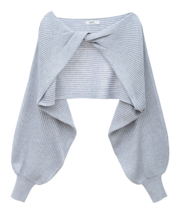 earth music&ecology Ｓｅｔ２点ショートニット＋チェックワンピース Gray