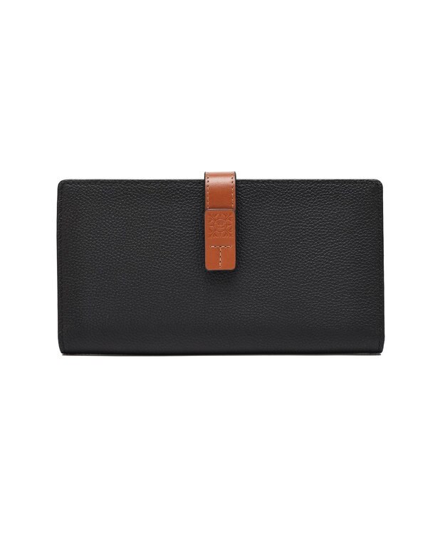 style code 【PADMA/パドマ】ベルトデザイン　シュリンクレザー薄マチ長財布 ブラック×キャメル