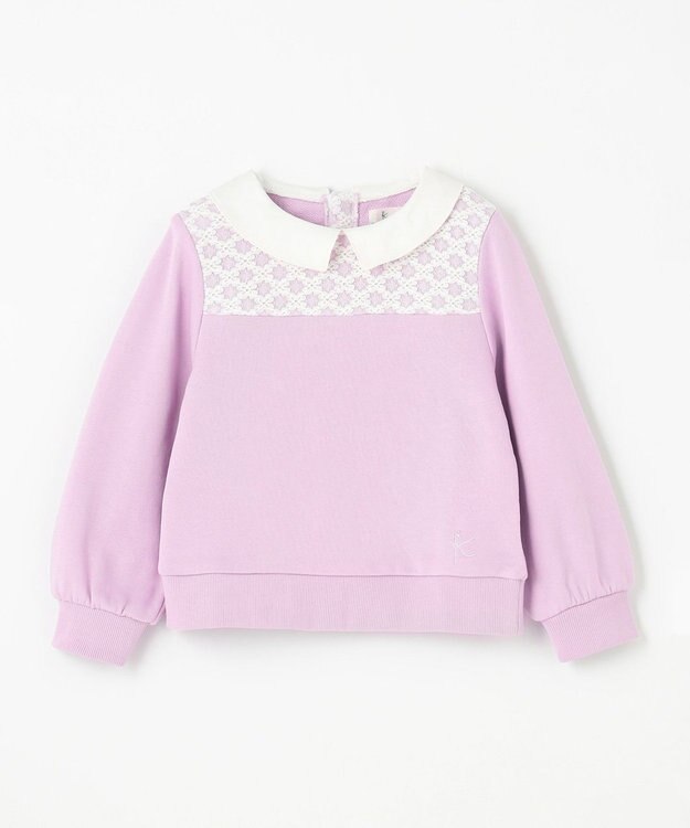 組曲 KIDS 【110-140㎝】レース トレーナー ラベンダー系