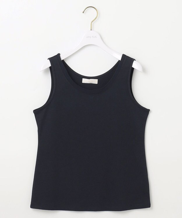 ANY SIS 【吸水速乾・UVケア・接触冷感】コンフォートジャージー タンクトップ ネイビー