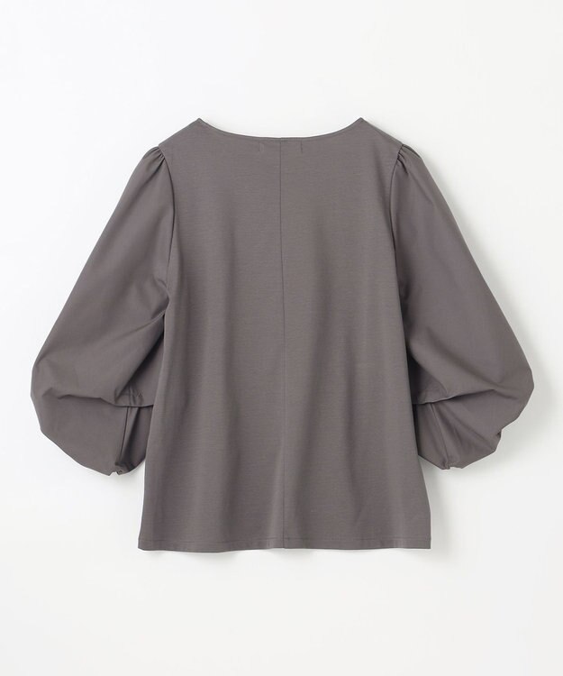 ANY 【洗濯機可】着映える袖ねじりトップス チャコール