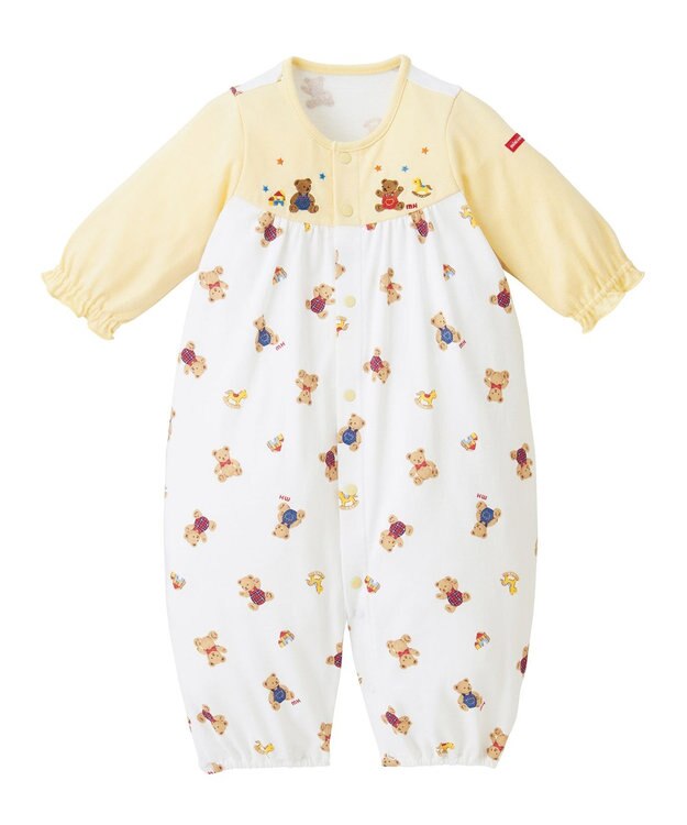 MIKI HOUSE HOT BISCUITS 【ミキハウス】【50-70cm】 ミキハウスベア ツーウェイオール 白