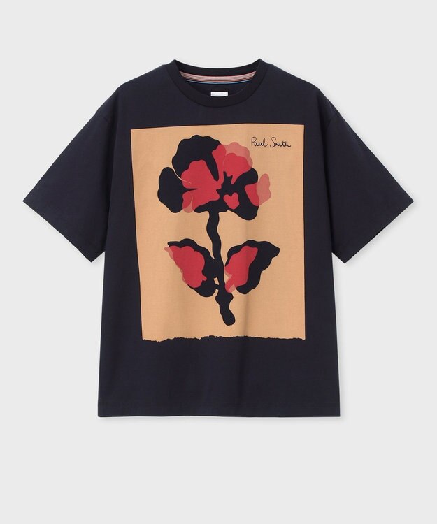 Paul Smith Big Flower 半袖Tシャツ ネイビー