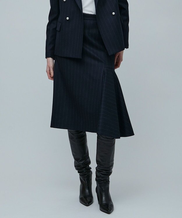 BEIGE， MARCEAU / ストライプスカート Navy × White Line