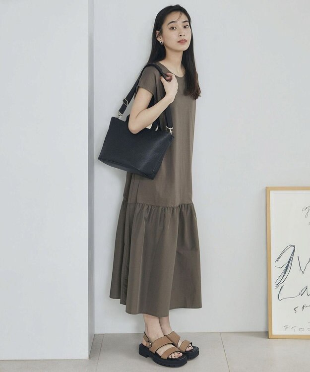 TOPKAPI 【Breath TOPKAPI】SCOTCH GRAIN スコッチグレイン プレーン 2トーンテープ ハンドル トートバッグ S ブラック