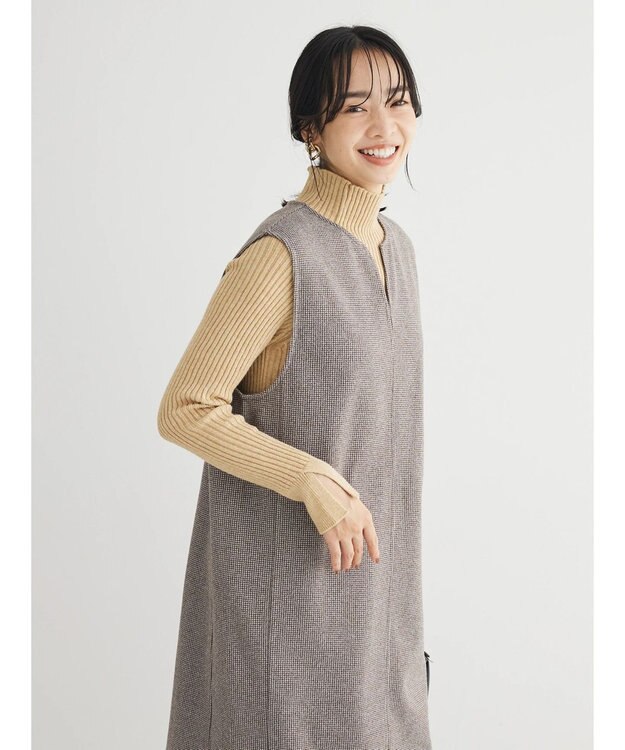 Green Parks ・Ｐｅｔｉｔ　Ｆｌｅｕｒ　ボトルネックリブニット Light Beige