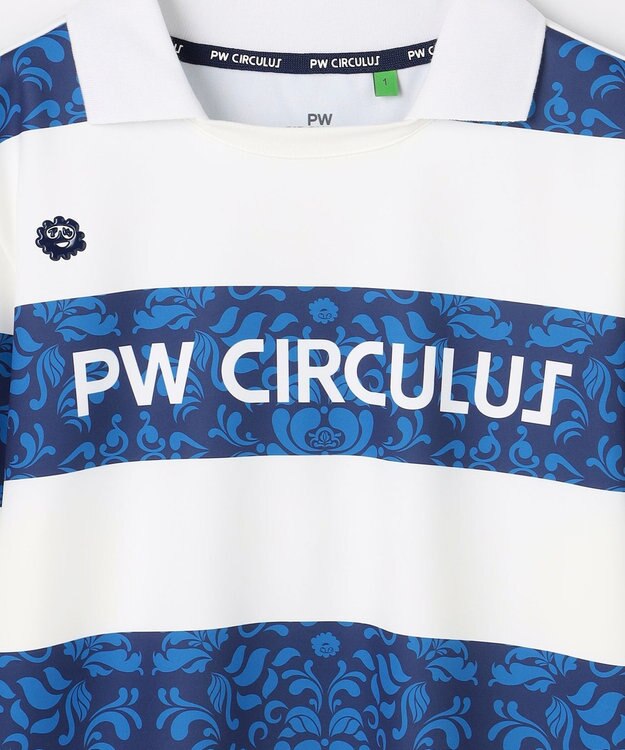 PW CIRCULUS 【吸水速乾 /  UV遮蔽率99.8% UVカット / ストレッチ】【WOMEN】ラガーシャツ ゴルフウェア レディース ネイビー系1