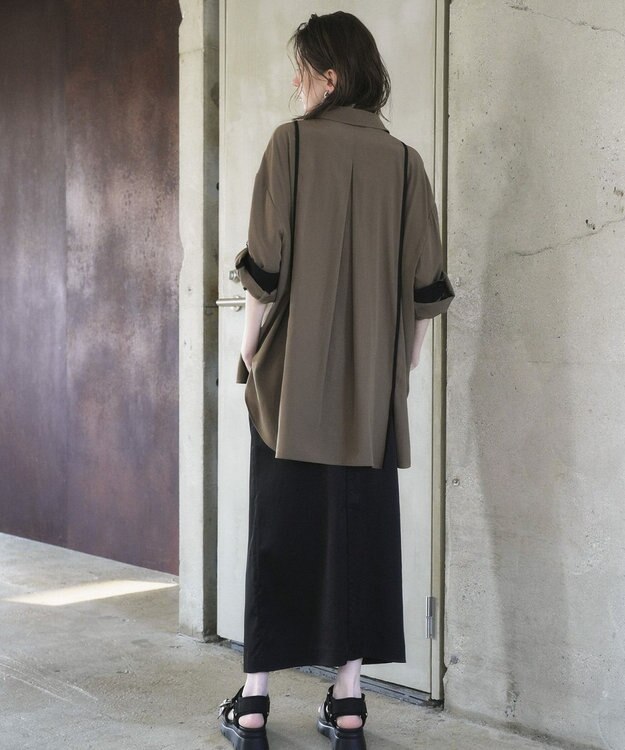 YECCA VECCA ストリングデザインシャツ Khaki