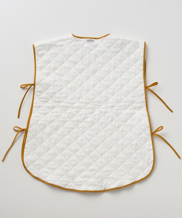 京和晒綿紗 【BABY】ベビーガーゼスリーパー　（脱脂綿キルト）　2重合わせ マスタードバイアス