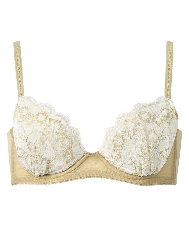 Wing ブラジャー ふっくら谷間メイク 脇高設計 脇から背中すっきり ブラ KB7000 ウイング／ワコール カラシ