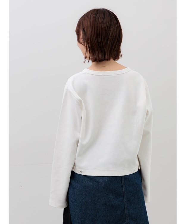 Te chichi カットソークルーネックカーディガン オフホワイト