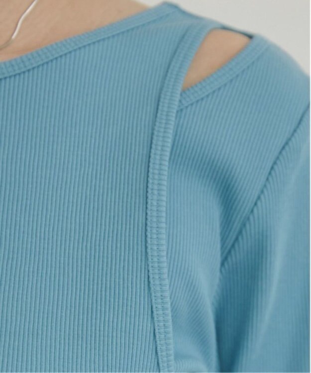 WEGO 【ANGIE VINTAGE】レイヤードカットトップス ブルー