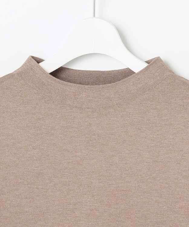 J.PRESS LADIES L Vis/Peスパーク カラーブロッキング ニット モカ×ダークブラウン系