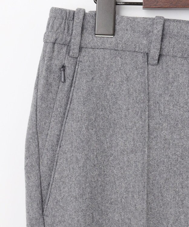 JOSEPH ABBOUD 【ウエストも伸びる！/ハイパワーストレッチ/洗える】2WAYストレッチ メルトンジャージーパンツ ライトグレー系