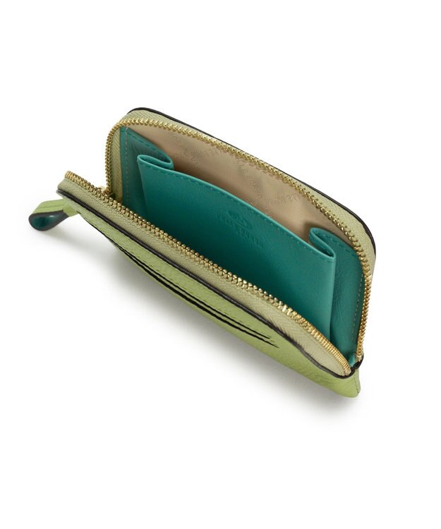 PELLE BORSA ラウンドファスナーミニ財布 Fine Goods フィーネグッズ 5453 レタスグリーン