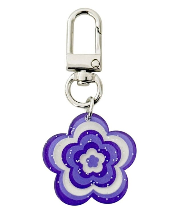 WEGO カラフルフラワーキーホルダー パープル