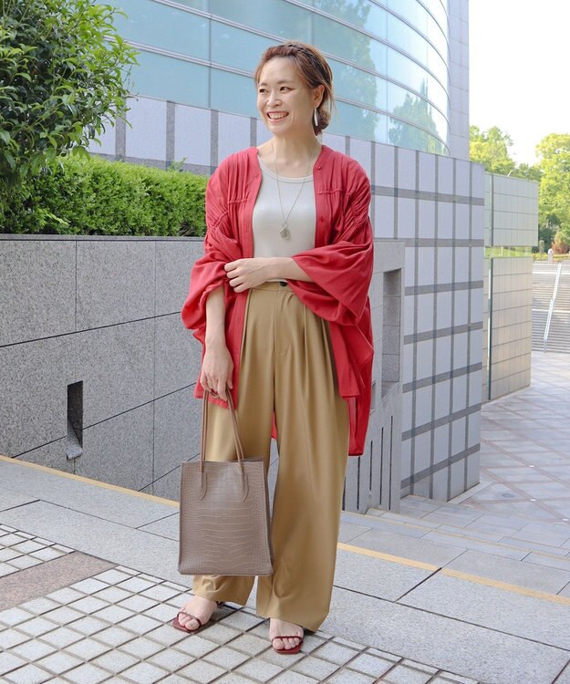 CRAFT STANDARD BOUTIQUE ヴィンテージボイルシャーリングチュニック Red