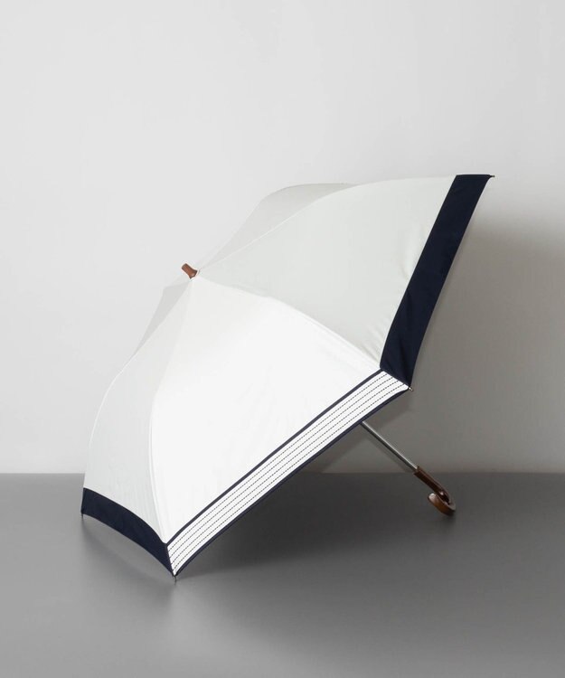 AURORA 【WEB限定】 晴雨兼用トップフラット折傘（バイカラー） ホワイト