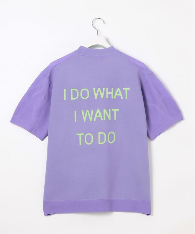 PW CIRCULUS 【手洗い可能】【MEN】アニマルドットニットモック ゴルフ パープル系