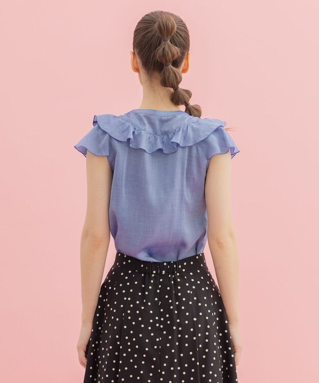 TOCCA 【洗える！】CHOUFLEUR ブラウス スカイブルー系