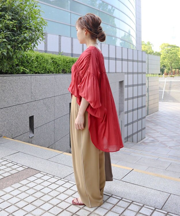 CRAFT STANDARD BOUTIQUE ヴィンテージボイルシャーリングチュニック Red