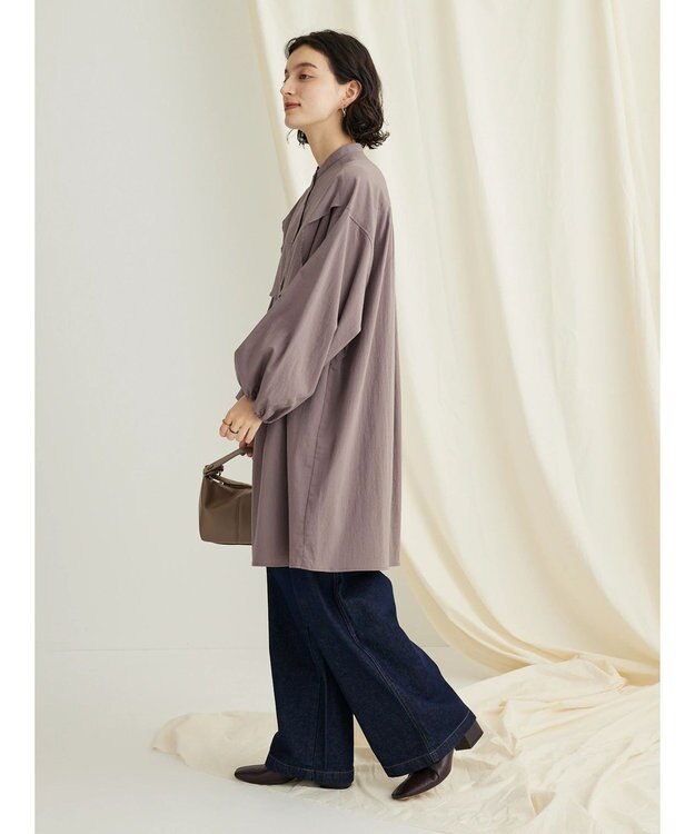CRAFT STANDARD BOUTIQUE レーヨンデシンフリルチュニック Mocha
