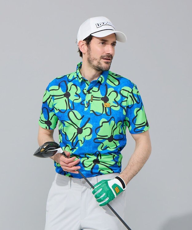 FILA GOLF／marie claire 【Loudmouth】総柄ポロシャツ Retro Charm