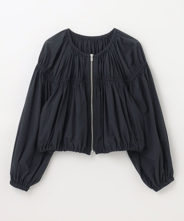 GRACE CONTINENTAL ギャザータフタブルゾン ブラック