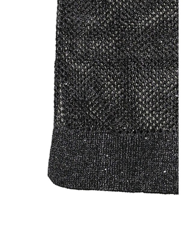 Green Parks スパンコールニットベスト Black