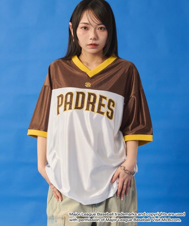 WEGO 【ユニセックス着用ITEM】別注MLBメッシュゲームグラフィックT（SS） ブラウンその他