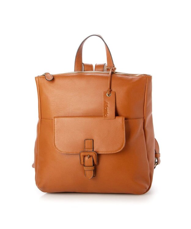 UNBILLION アトランタ ATLANTA / やぎ革軽量ボックス型リュック キャメル