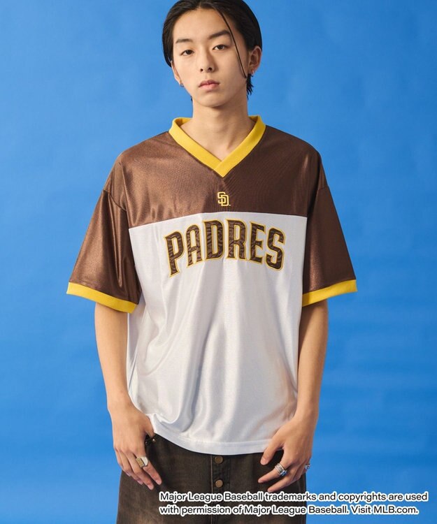 WEGO 【ユニセックス着用ITEM】別注MLBメッシュゲームグラフィックT（SS） ブラウンその他