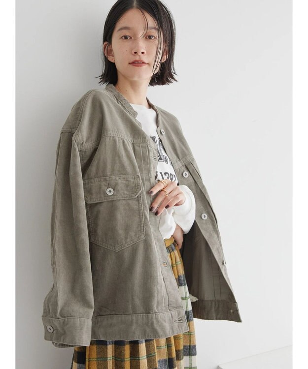 AMERICAN HOLIC コーデュロイジャケット Charcoal Gray