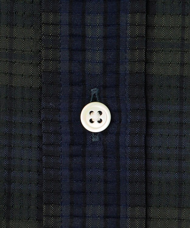 J.PRESS MEN 【Aero Weave】クールマックスサッカー チェック シャツ / B.D. ネイビー系3