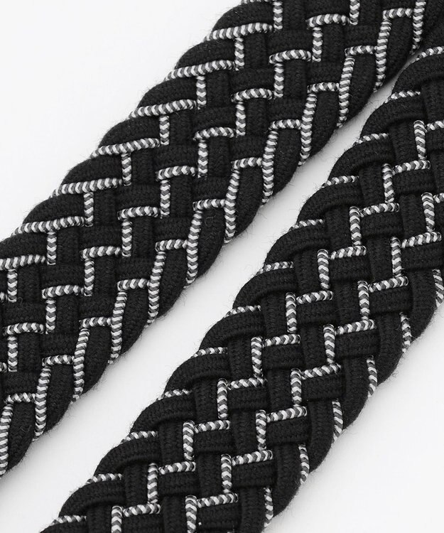 JOSEPH ABBOUD 【キングサイズ・イタリア素材・ストレッチ・日本製】ウールビスコースストレッチベルト ブラック系