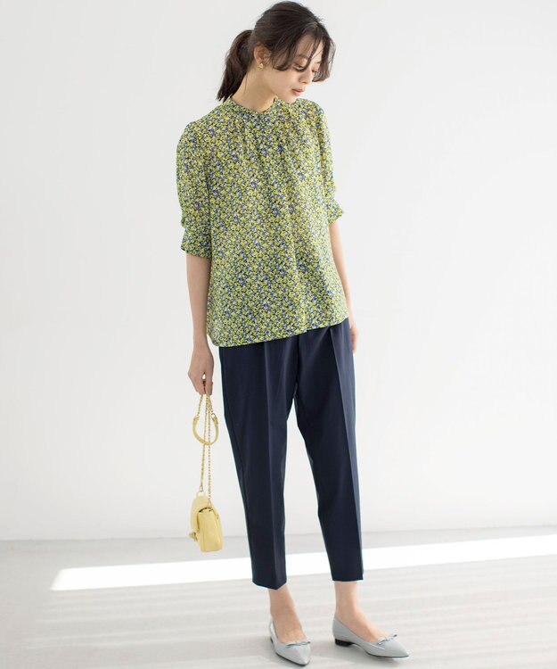 組曲 S ミニフラワープリント ブラウス イエロー系5