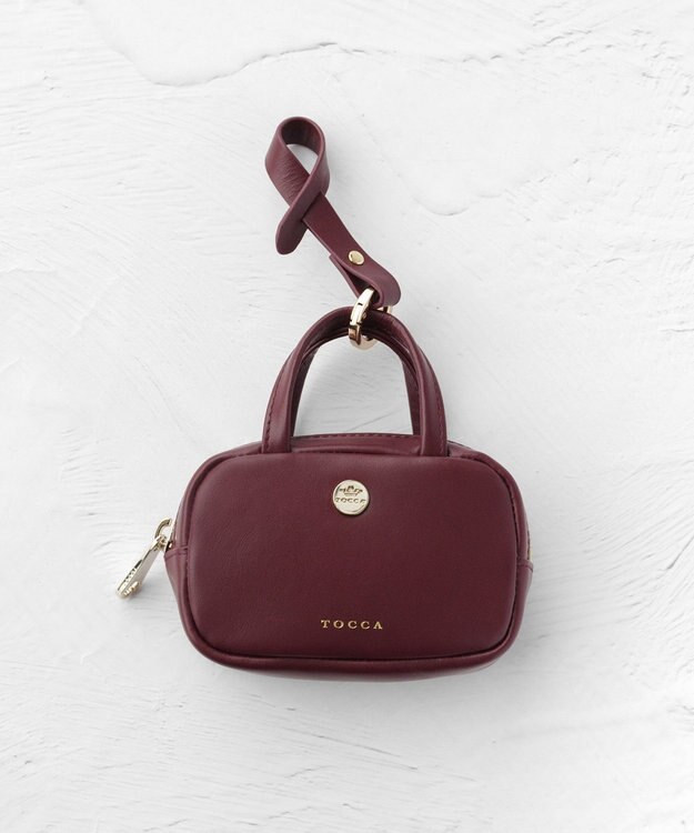 TOCCA TOCCA BOSTON CHARM POUCH レザーチャーム レッド系