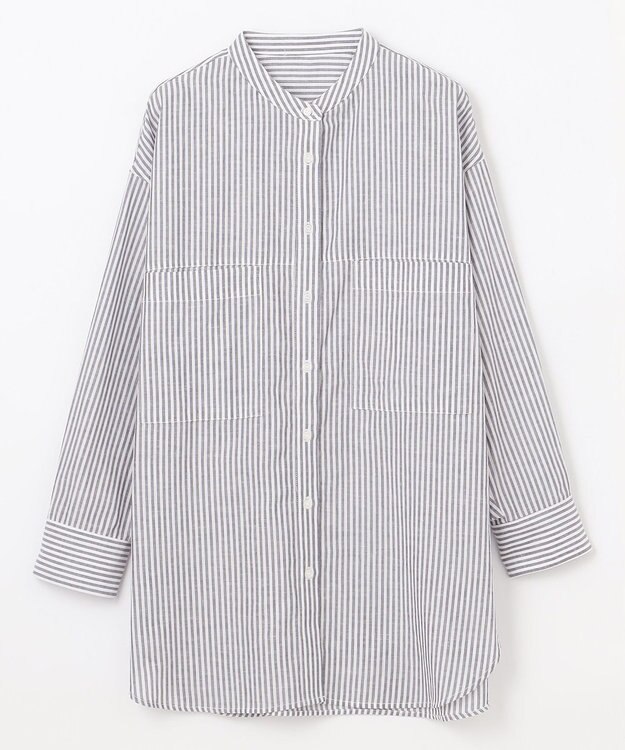 ANY コットンリネンシャツ ストライプ