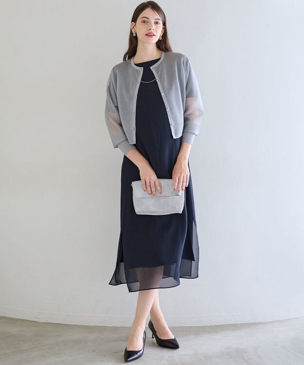 23区 L 【APPLAUDIR】グロッシードルマン カーディガン シルバー系