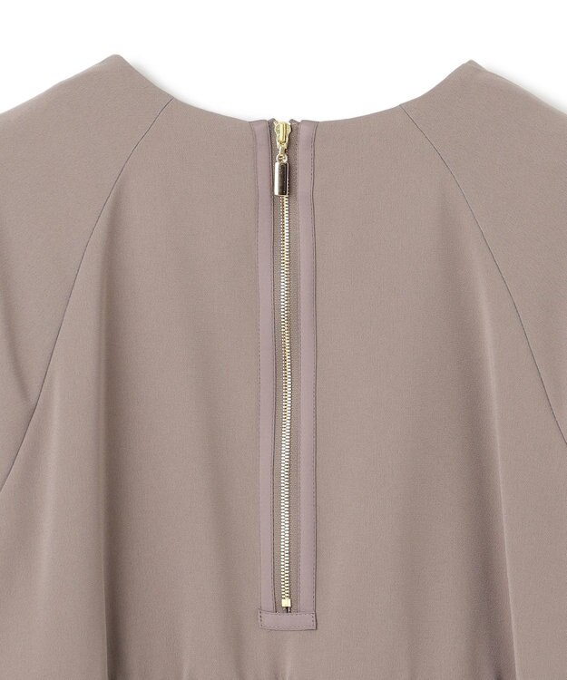 BEIGE， 【洗える】ACHILLEA / ペプラムバックファスナーブラウス Mocha