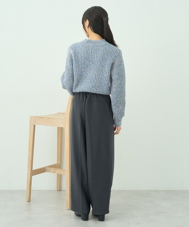 earth music&ecology ブラッシュヤーンニットプルオーバー Blue