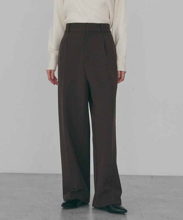 AMERICAN HOLIC 美・美・美あったかワイドパンツ Brown