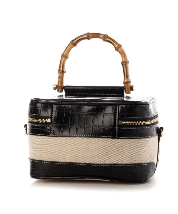 UNBILLION kakatoo バンブーハンドル2wayバニティバッグ ブラック