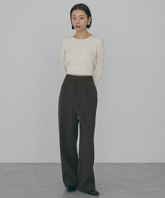 AMERICAN HOLIC 美・美・美あったかワイドパンツ Brown