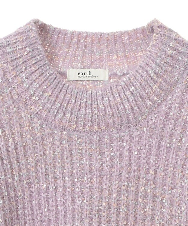 earth music&ecology ブラッシュヤーンニットプルオーバー Lavender
