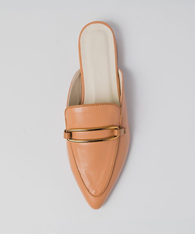 BONTRE 【PRECIEUX JOUET/プレシュウジュエ】メタルパーツポインテッドトゥミュール ブラウン