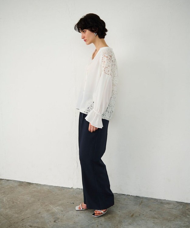 GRACE CONTINENTAL レースコンビブラウス ホワイト